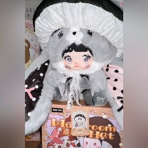 🖤🍄Confirmed JADE Nommi Mushroom Hat 400% Series Plush Blind Box